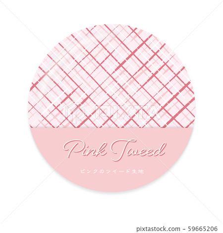 Pink color tweed style illustration 59665206