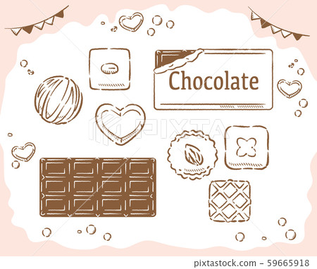 Valentine, chocolate candy and chocolate bar set. Valentine, chocolate candy and chocolate bar set. 59665918