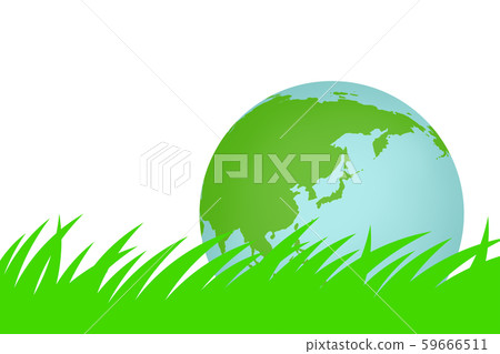 Earth rolling over the grass 59666511