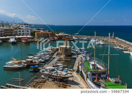 Old harbour of Kyrenia (Girne) and medieval 59667394