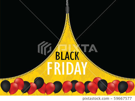 Black friday sale promotion web banner with open 59667577