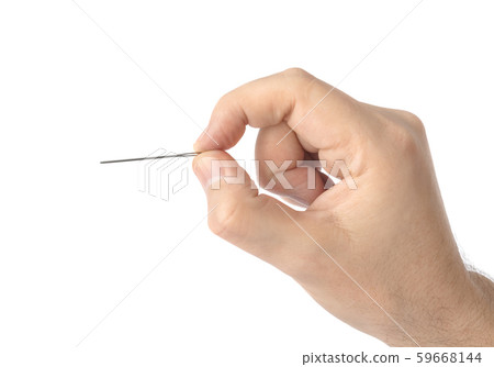 Hand with needle Hand with needle 59668144