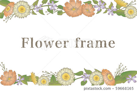 Illustration of a flower frame 59668165