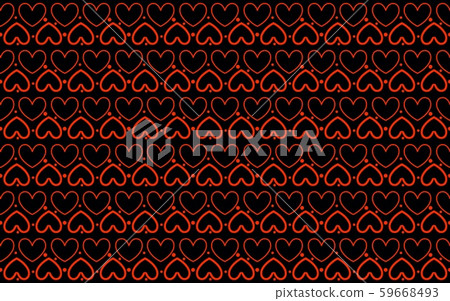 hearts seamless pattern on dark background - Stock Illustration ...