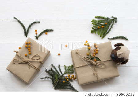 gift box for special day in festival day christmas and new year with leaf 59669233