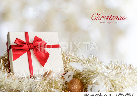 Merry Christmas. Red gift box celebrating and party Merry Christmas. Red gift box celebrating and party 59669698