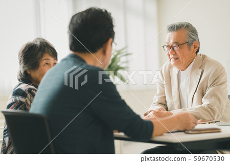 senior, husband and wife, meeting 59670530