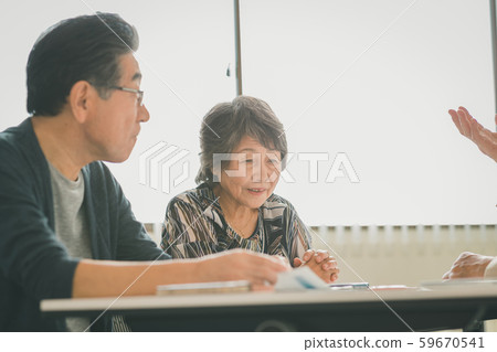 senior, husband and wife, office 59670541