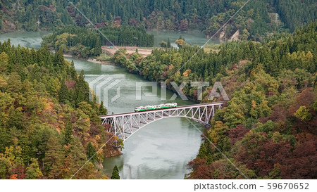 Tadami Line facade in Fukushima,Japan Tadami Line facade in Fukushima,Japan 59670652