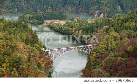 Tadami Line facade in Fukushima,Japan Tadami Line facade in Fukushima,Japan 59670665
