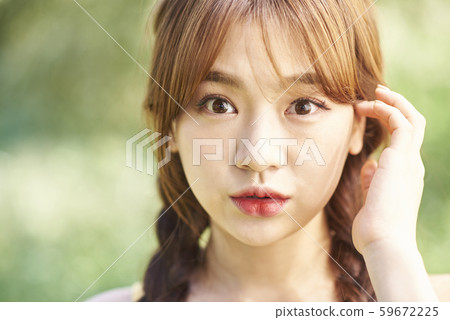 女性美綠色 女性美綠色 59672225