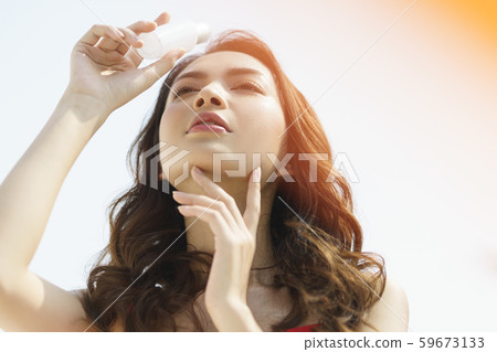 Woman beauty sunset 59673133