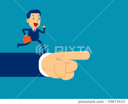 Leader pointing way to success. Concept business Leader pointing way to success. Concept business 59673433