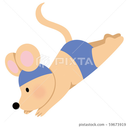 2020 New Year's card material_Swimming rat 2020 New Year's card material_Swimming rat 59673919