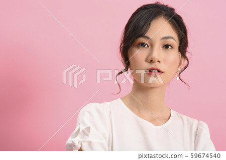 女性美粉紅色的背 女性美粉紅色的背 59674540