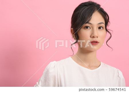 女性美粉紅色的背 女性美粉紅色的背 59674541