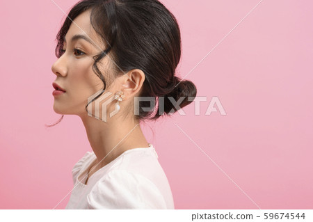 女性美粉紅色的背 女性美粉紅色的背 59674544