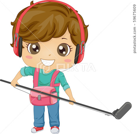 Kid Boy Audio Man Illustration Kid Boy Audio Man Illustration 59675609