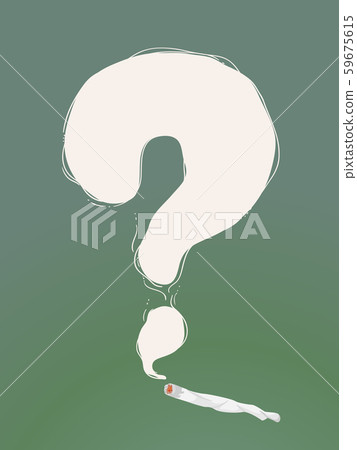 Question Mark Weed Smoke Illustration 59675615