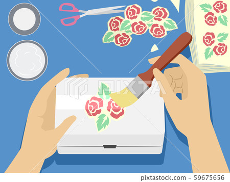 Hands Decoupage Illustration Hands Decoupage Illustration 59675656