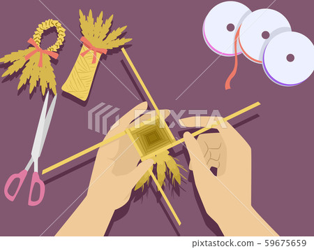 Hands Corn Dolly Illustration Hands Corn Dolly Illustration 59675659