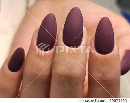 Youth manicure design, beautiful female hands with 59675953