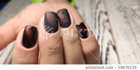 Autumn manicure. Beautyful nails design with 59676238
