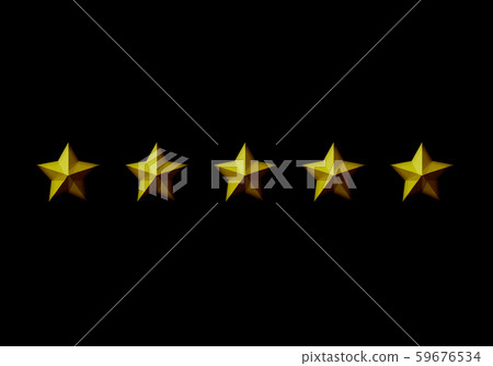 Three-dimensional star mark used for evaluation, grade, rank, etc. Three-dimensional star mark used for evaluation, grade, rank, etc. 59676534