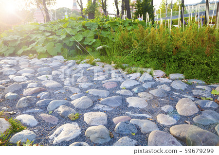 Beautiful stone walkway in the park 59679299
