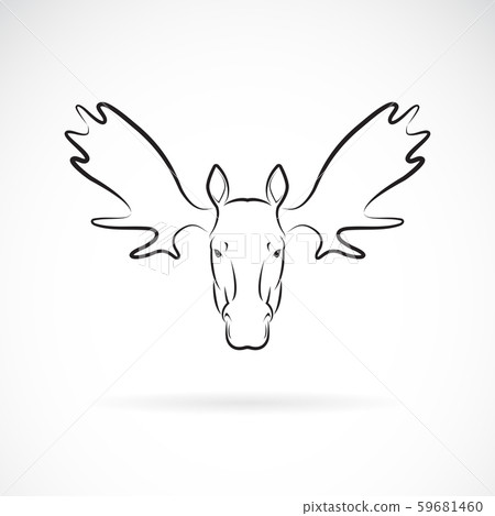 Vector of moose deer head design. Animal. 59681460