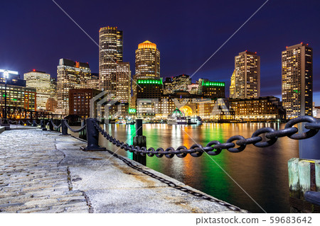 Boston Downtown skylines Bay 59683642