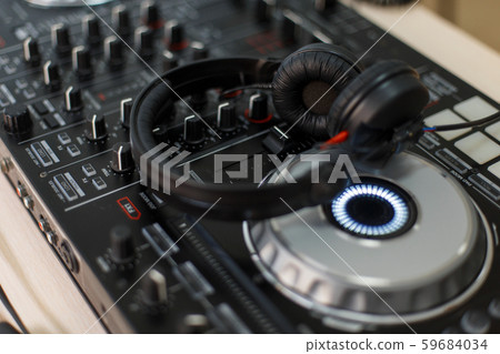 DJ headphones with mixers. DJ headphones with mixers. 59684034