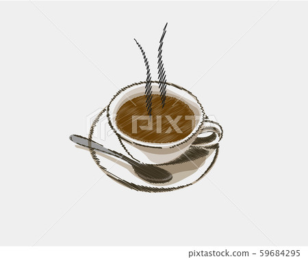 Coffee Cup Sketch Vector Illustration With White Background Design Ideas Vector Stock Illustration 59684295