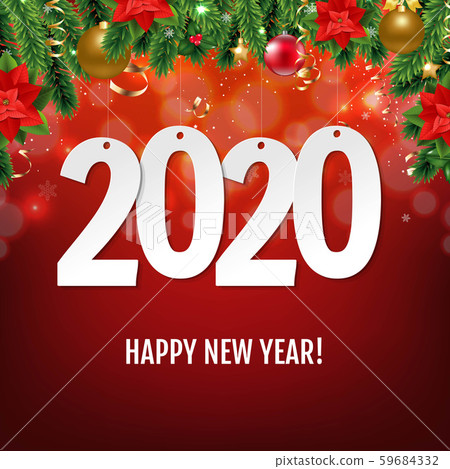 New Year Card With Christmas border New Year Card With Christmas border 59684332