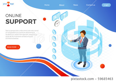 Isometric Online Customer Support 59685463