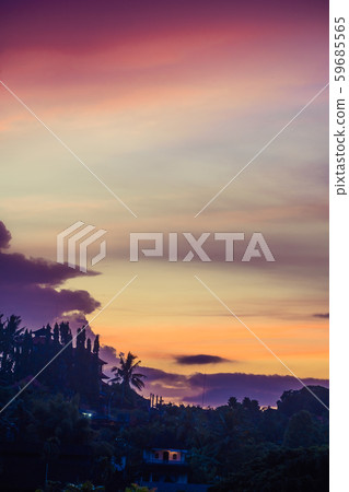 Dramatic sky sunrise in Ubud Bali Dramatic sky sunrise in Ubud Bali 59685565