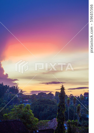 Dramatic sky sunrise in Ubud Bali Dramatic sky sunrise in Ubud Bali 59685566