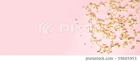Tasty salty or sweet popcorn border isolated on Tasty salty or sweet popcorn border isolated on 59685953