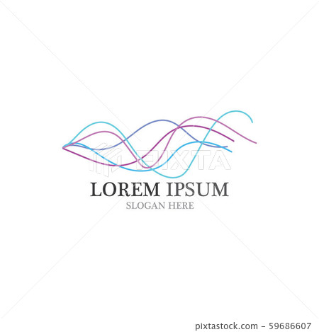 Sound line waves vector illustration - Stock Illustration [59686607 ...