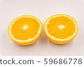 Organic freshness Orange fruit cutting taste sweet and sour on isolate white background  59686778