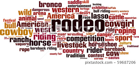 Rodeo word cloud - Stock Illustration [59687206] - PIXTA