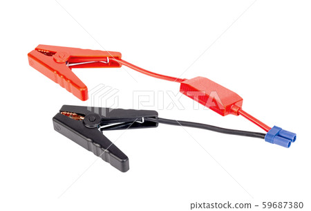 Car battery jumper cable for charger or booster. 59687380