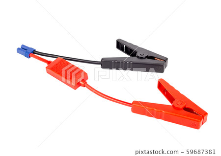 Car battery jumper cable for charger or booster. Car battery jumper cable for charger or booster. 59687381
