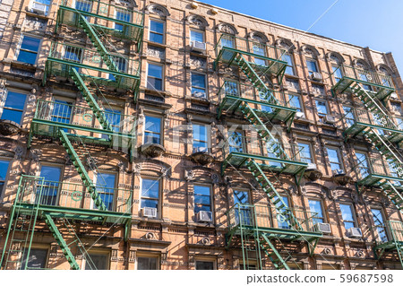 <<New York>> Lower Manhattan Greenwich Village residential area <<New York>> Lower Manhattan Greenwich Village residential area 59687598