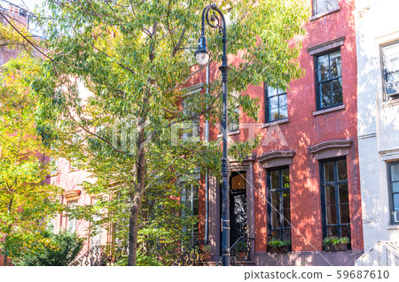 《紐約》曼哈頓下城格林威治村居民區 59687610