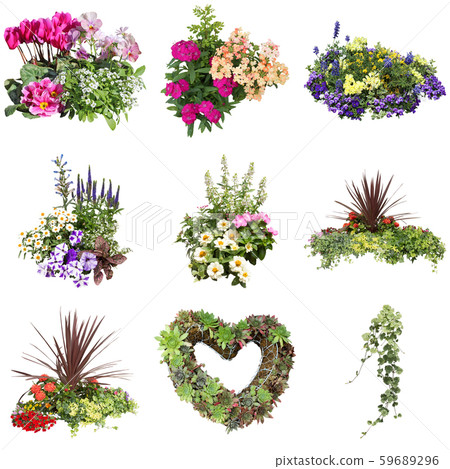 Potted flower cutout 59689296