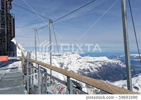 Swiss Jungfraujoch summit view from the observation deck 59691090