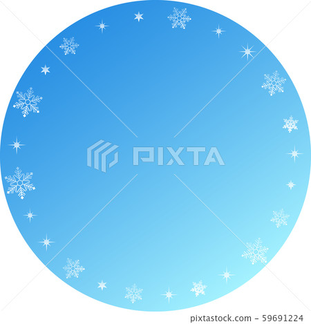 Snowflakes Snow round background - Stock Illustration [59691224] - PIXTA