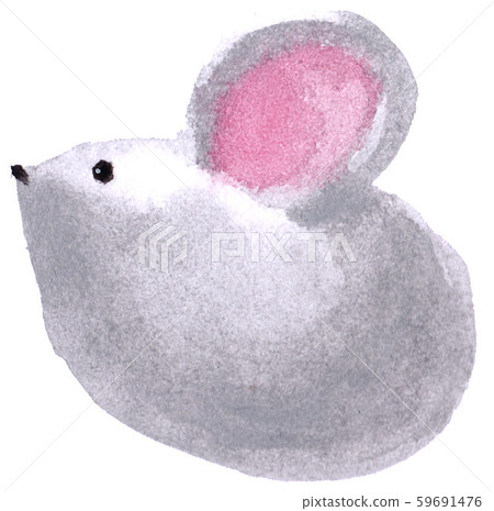 A watercolor illustration of a mouse A watercolor illustration of a mouse 59691476