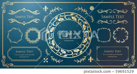 Luxury frame design, calligraphic material, luxury, template, [copy space] 59691529